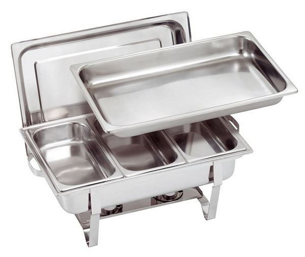 Chafing dish, stackable, 1x1/1 GN + 3x1/3 GN, 600x365x325mm