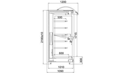 OPEN MERCHANDISER Barbados , Length From 1250 to 2500mm