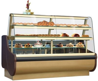 MANITOBA2 PASTRY CASE - SLIM LINE, Depth 900, Height 1330, Lengt