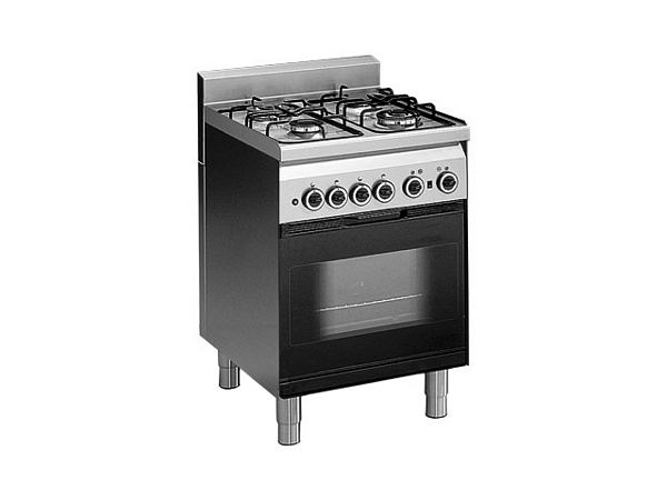 Modular Gas range 4-burner, with E-convection oven, 600x600x850m