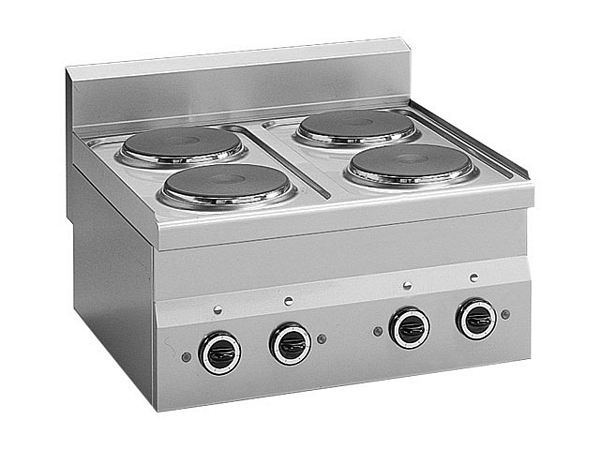 Modular Electric range, 4 plates, 6 kW, 600x600x280mm