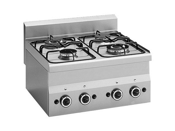 Modular Gas range, 4 burners, 12,2 kW, 600x600x280mm