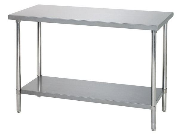 Bartscher Arbeitstisch, mit Bodenbord, 1200x700x900mm