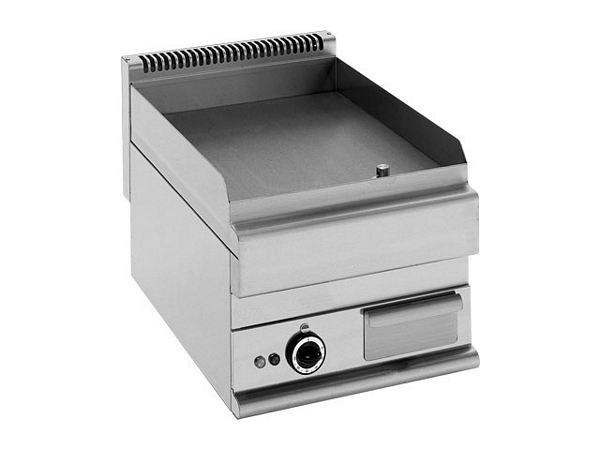 Modular Electric Griddle plate, with front upstand, 400x650x280m