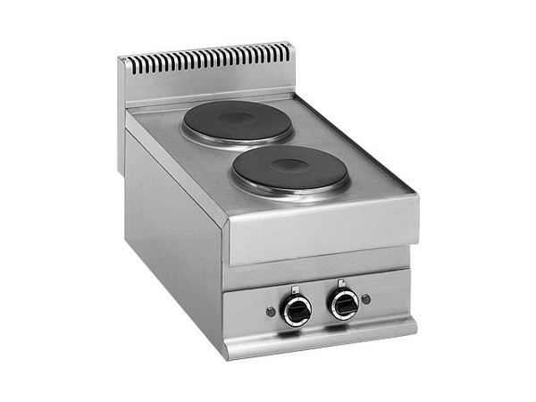 Modular Electric range 2-plates, 5,2 kW, 400x650x280mm