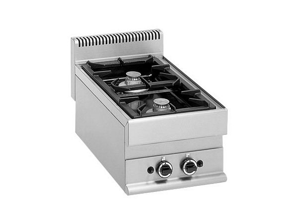 Modular Gas range, 2 burner, 8,6 kW, 400x650x280mm