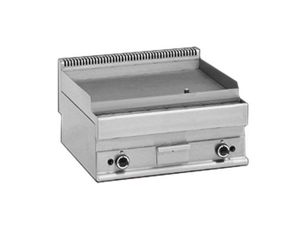 Modular Gas Griddle plate, with front upstand, 700x650x280mm