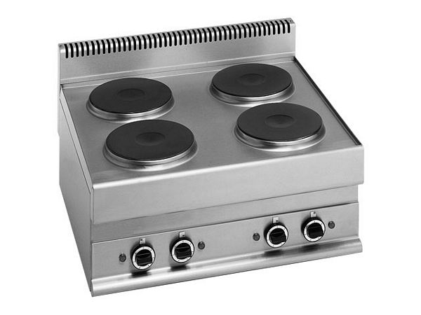 Modular Electric range 4-plates, 10,4 kW, 700x650x280mm