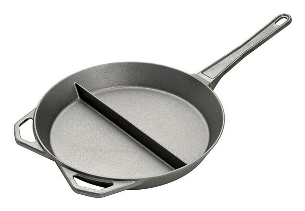 Large frying pan, cast-iron, divided in the middle, Ø 650mm