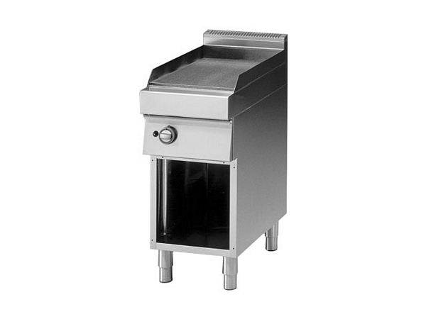 Modular Electric Griddle plate, smooth hard chrome, 400x700x850m