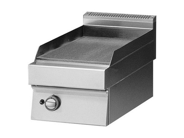 Modular Gas Griddle plate, smooth hard chrome, 400x700x280mm