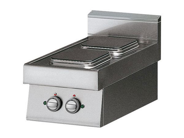 Modular Electric range 2 plates, 5,2 kW, 400x700x280mm