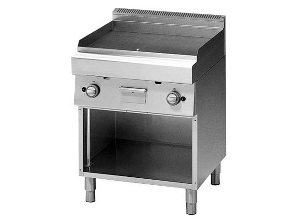 Modular Electric Griddle plate, with front upstand, 700x700x850m