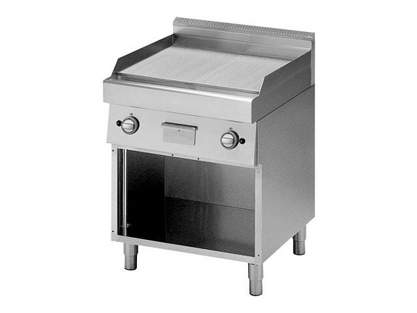 Modular Griddle plate, grooved hard chrome, 700x700x850mm