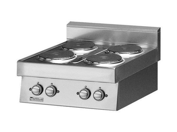 Modular Electric range 4-plates, 10,4 kW, 700x700x280mm