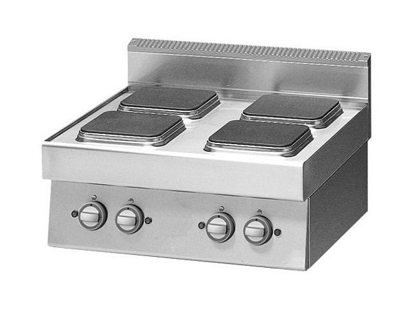 Modular Electric range 4 plates, 10,4 kW, 700x700x280mm