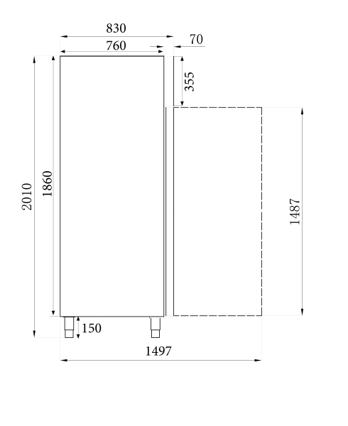 GEFRIERSCHRANK SS 1 GLASTÜR