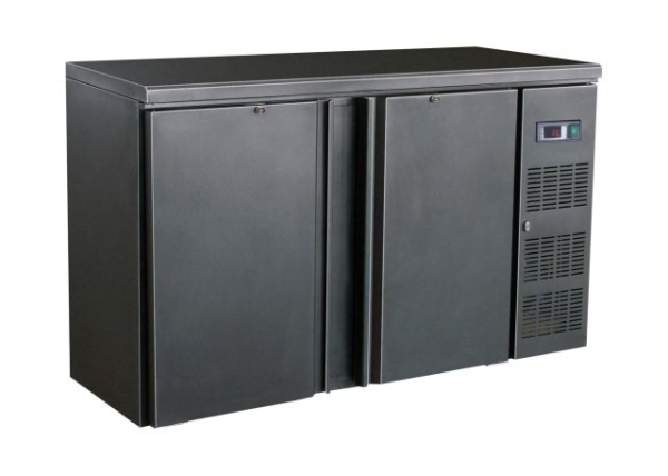 BAR COOLER BLACK WITH 2 DOORS