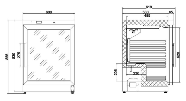 FRIDGE 1 GLASS DOOR