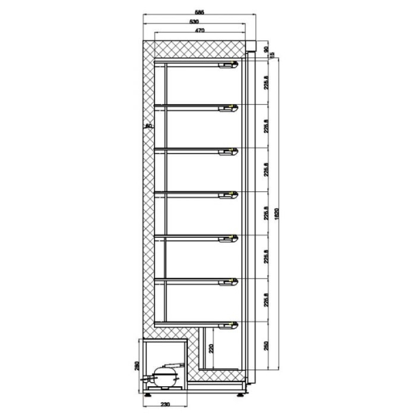 FREEZER WHITE 1 DOOR