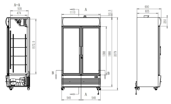 REFRIGERATOR/ FREEZER 2 DOORS