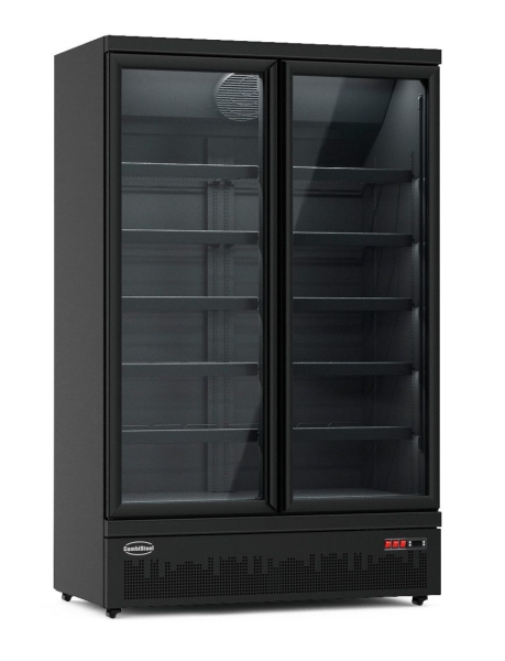 FREEZER 2 GLASS DOORS BLACK JDE-1000F BL