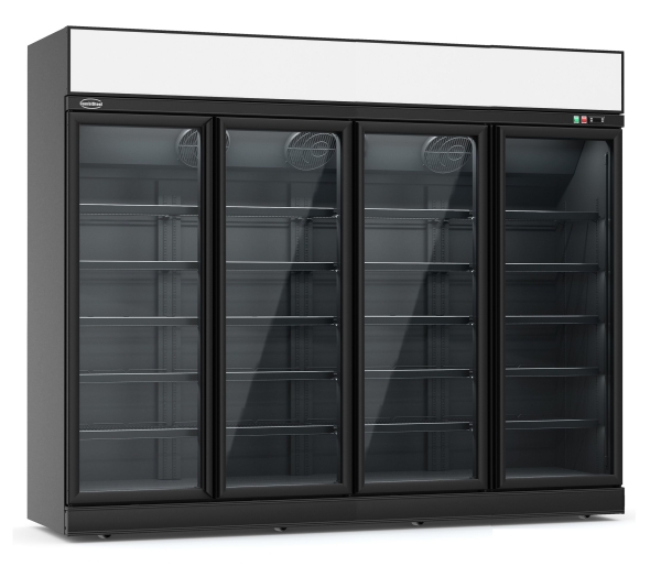 FREEZER 4 GLASS DOORS BLACK INS-2060F BL