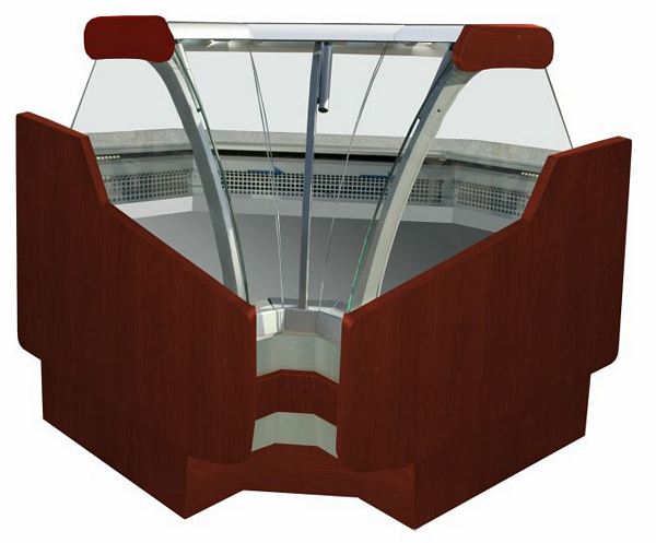 Kühltheke ALASKA NWS-mod/A DRE, Innenecke, 1300x1220x1225mm