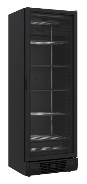 FREEZER 1 GLASS DOOR BLACK 382 LITERS
