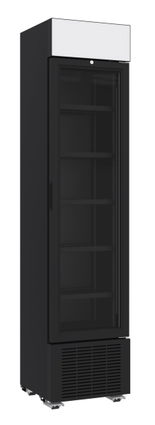 REFRIGERATOR 1 GLASS DOOR BLACK 232 LITER