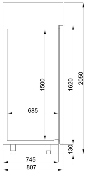 REFRIGERATOR SS GLASS DOOR MONO BLOCK 1400 LITER