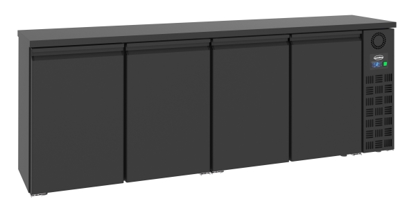 BAR COOLER BLACK WITH 4 DOORS