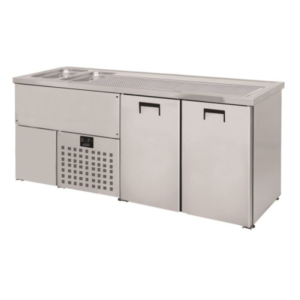 BEER COUNTER 2 DOORS & 2 SINKS LEFT