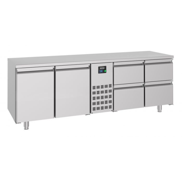 700 REFRIGERATED COUNTER 2 DOORS AND 4 DRAWERS MONOBLOCK