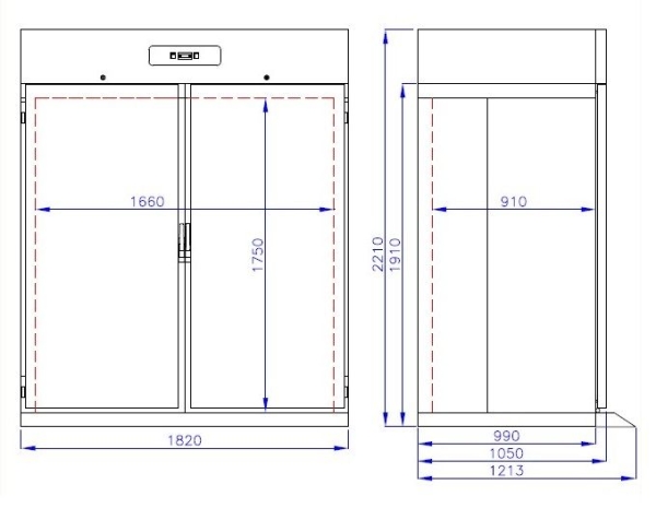 ROLL-IN REFRIGERATOR SS MONO BLOCK 1400 LITER