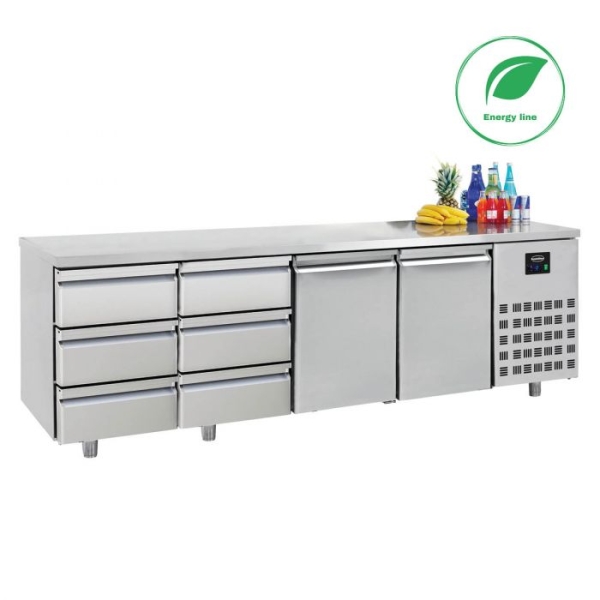 700 REFRIGERATOR 2 DOORS 6 DRAWERS (Energy Saving)