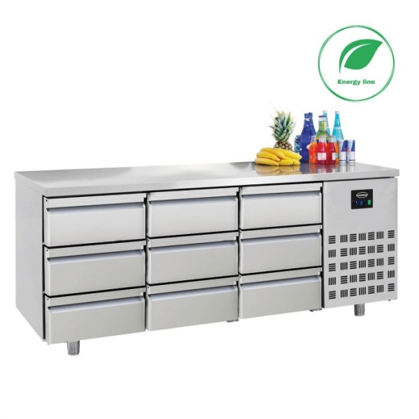 700 REFRIGERATED TABLE 9 DRAWERS ( save energy )