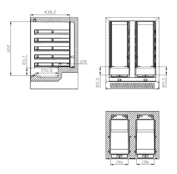 WINE COOLER 100 LITER DUAL ZONE