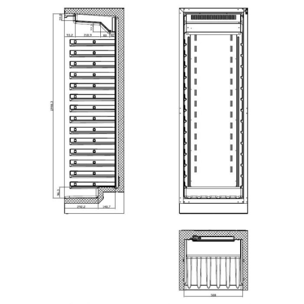 WINE COOLER 325 LITERS SINGLE ZONE