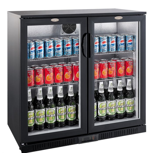 BACKBAR COOLER BLACK 2 DOORS