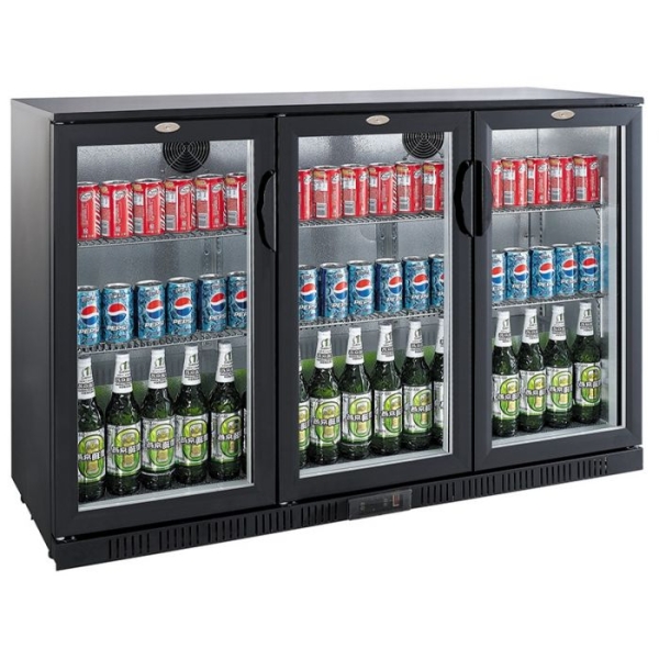 BACKBAR COOLER BLACK 3 DOORS