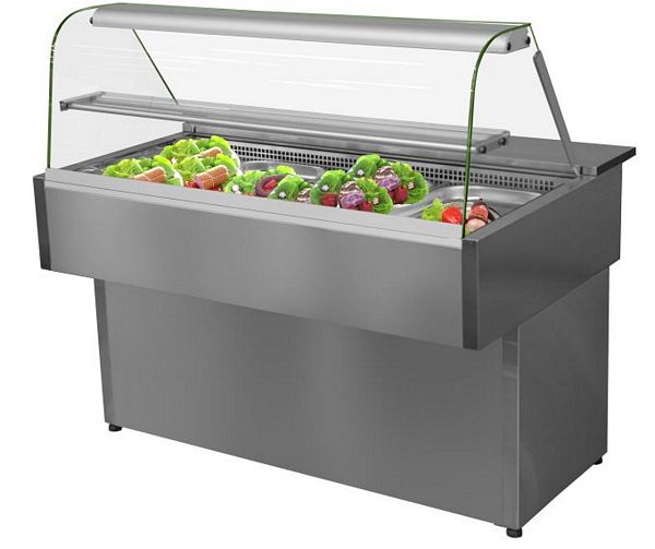 Salad Display JURA 1.9, static cooling, 1950x765x1190+/-10mm