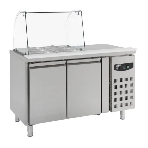 REFRIGERATED TABLE WITH GLASS 2 DOORS