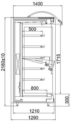 OPEN MERCHANDISER Barbados , Length From 1250 to 2500mm