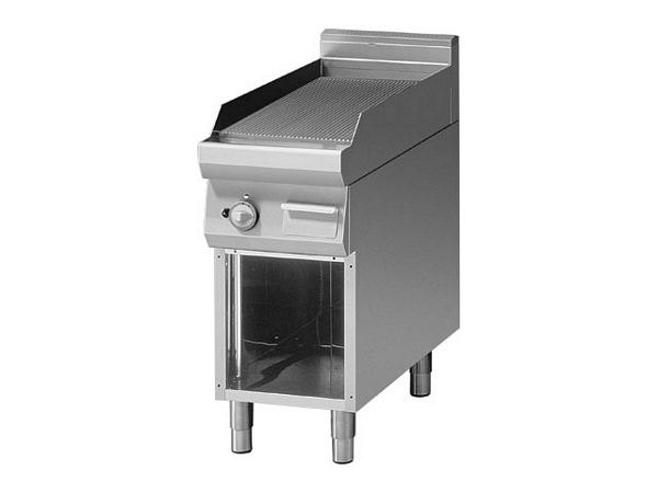 Modular Gas Griddle plate, grooved hard chrome, 400x900x850mm