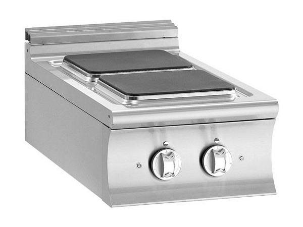 Modular Electric ranges, 2 plates, 7 kW, 450x900x250mm