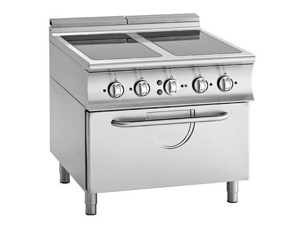 Modular Ceramic range, 4 plates, with electric oven, 900x900x850