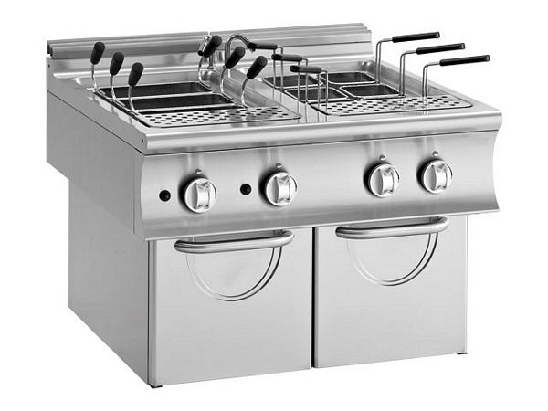 Modular Gas Pasta Cooker, 40+40 liters, 24 kW, 900x900x570mm