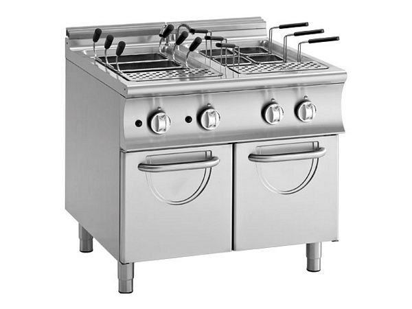 Modular Gas Pasta Cooker, 40+40 liters, 24 kW, 900x900x850mm