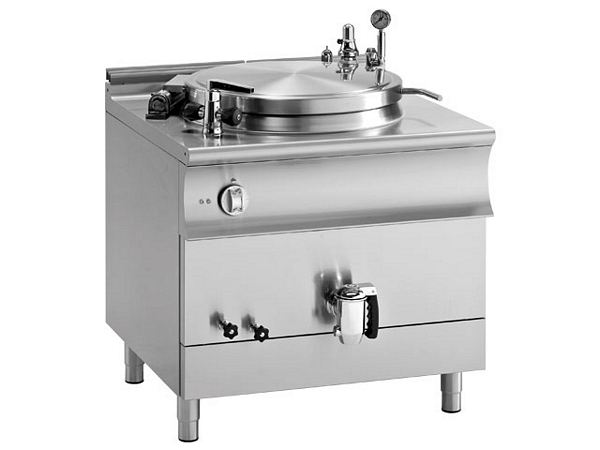 Modular Gas boiling pan, 150 liters, 24 KW, 900x900x850mm